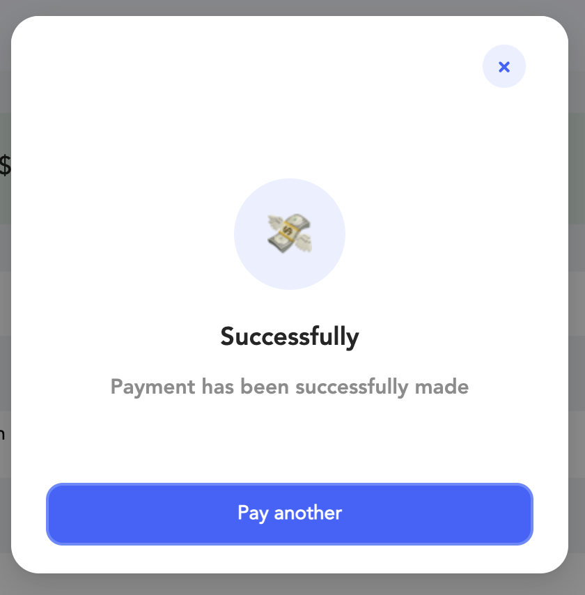 Testing a payment